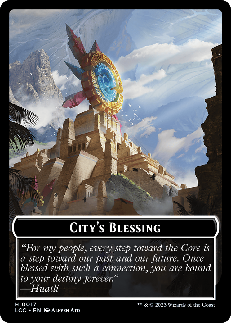 City's Blessing // Vampire (0004) Double-Sided Token [The Lost Caverns of Ixalan Commander Tokens] | Jack's On Queen