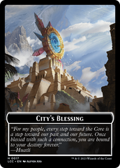 City's Blessing // Dinosaur Double-Sided Token [The Lost Caverns of Ixalan Commander Tokens] | Jack's On Queen