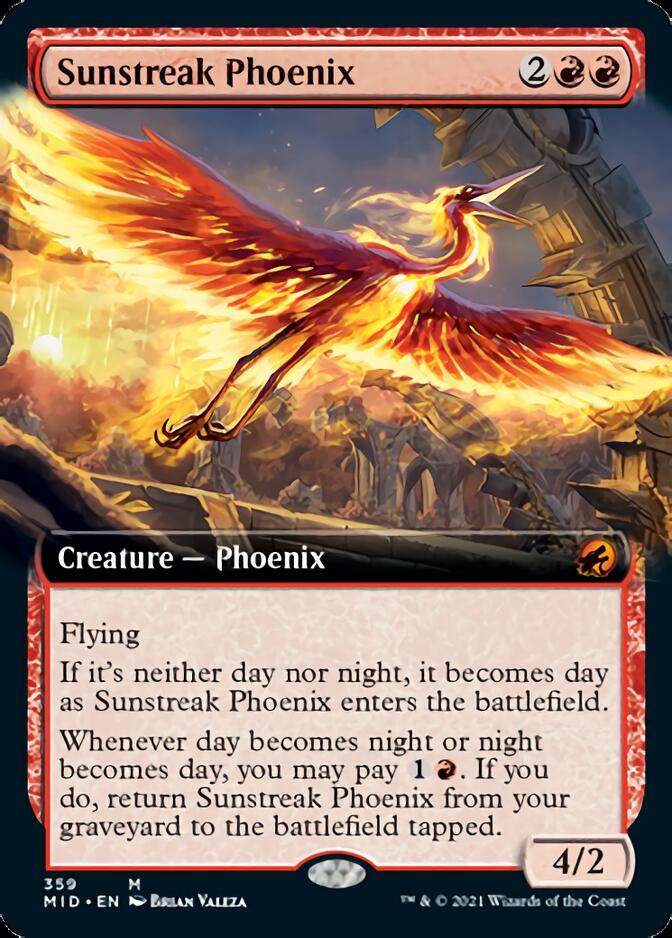 Sunstreak Phoenix (Extended Art) [Innistrad: Midnight Hunt] | Jack's On Queen