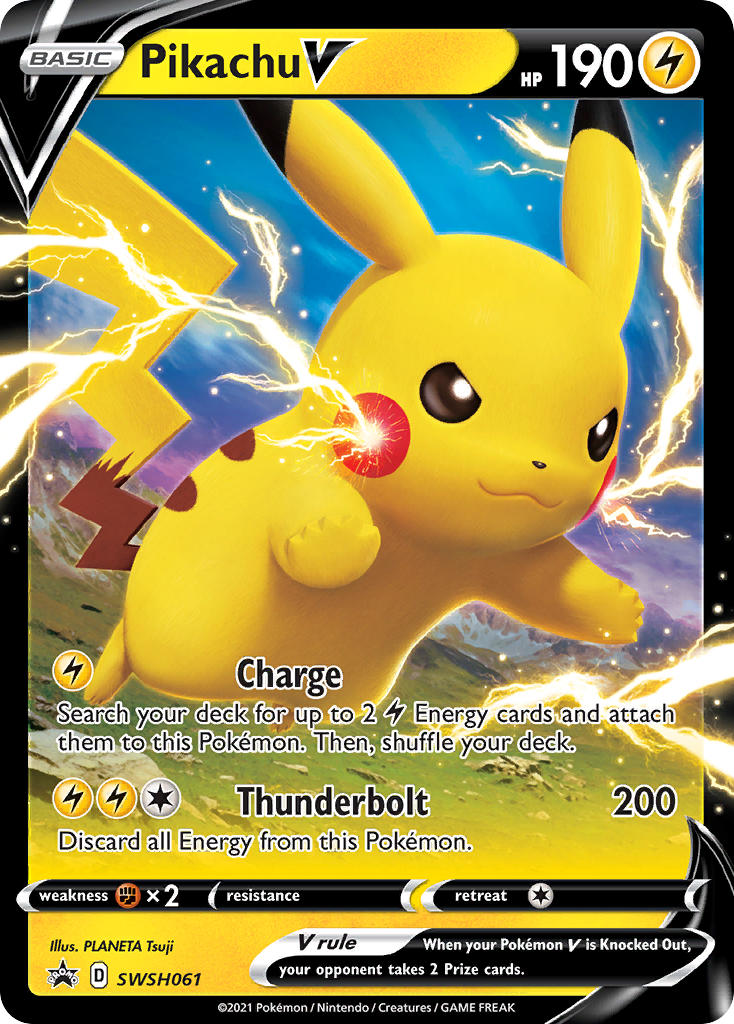 Pikachu V (SWSH061) (Jumbo Card) [Sword & Shield: Black Star Promos] | Jack's On Queen