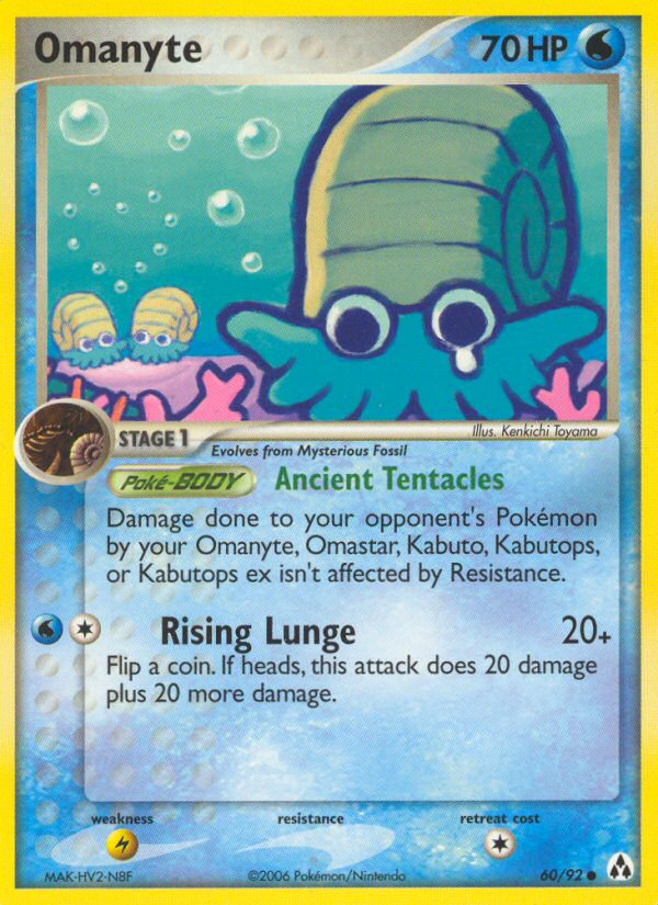 Omanyte (60/92) [EX: Legend Maker] | Jack's On Queen