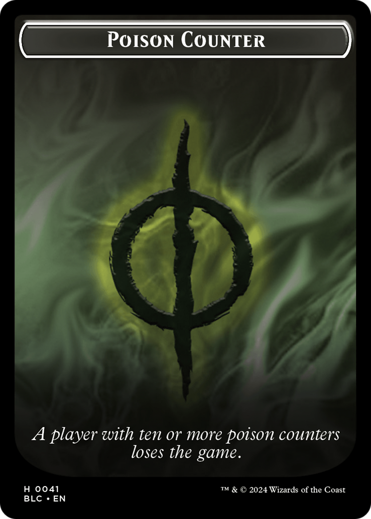 Rabbit // Poison Counter Double-Sided Token [Bloomburrow Commander Tokens] | Jack's On Queen