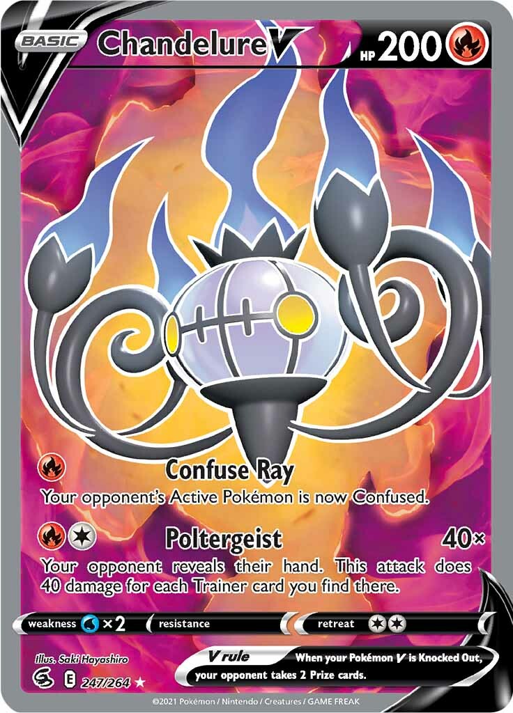 Chandelure V (247/264) [Sword & Shield: Fusion Strike] | Jack's On Queen