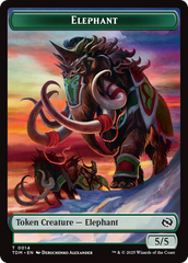 Elephant // Treasure Double-Sided Token [Tarkir: Dragonstorm Tokens] | Jack's On Queen