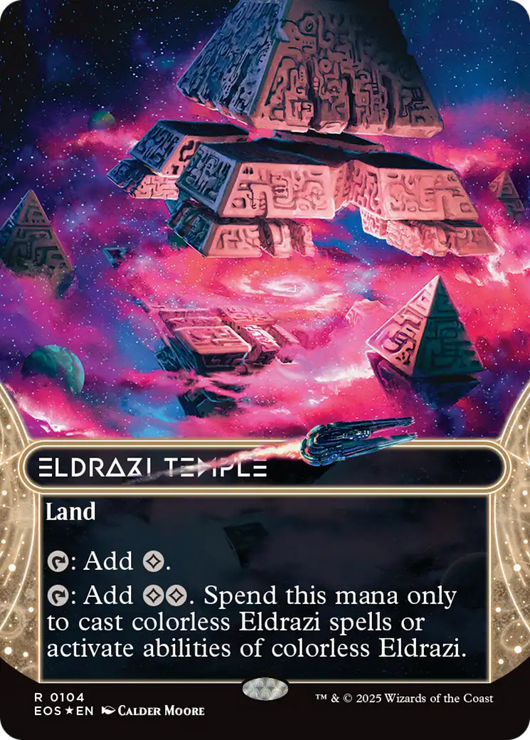 Eldrazi Temple (0104) (Borderless) (Galaxy Foil) [Edge of Eternities: Stellar Sights] | Jack's On Queen