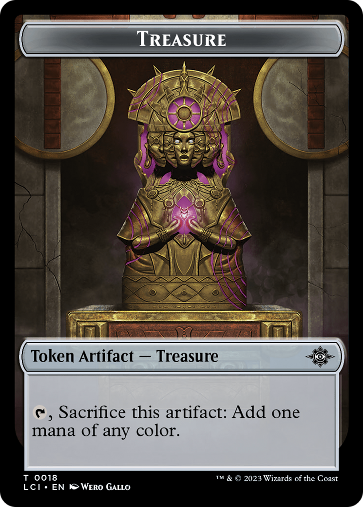 Treasure (0018) // Golem Double-Sided Token [The Lost Caverns of Ixalan Tokens] | Jack's On Queen