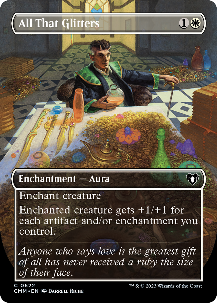 All That Glitters (Borderless Alternate Art) [Commander Masters] | Jack's On Queen