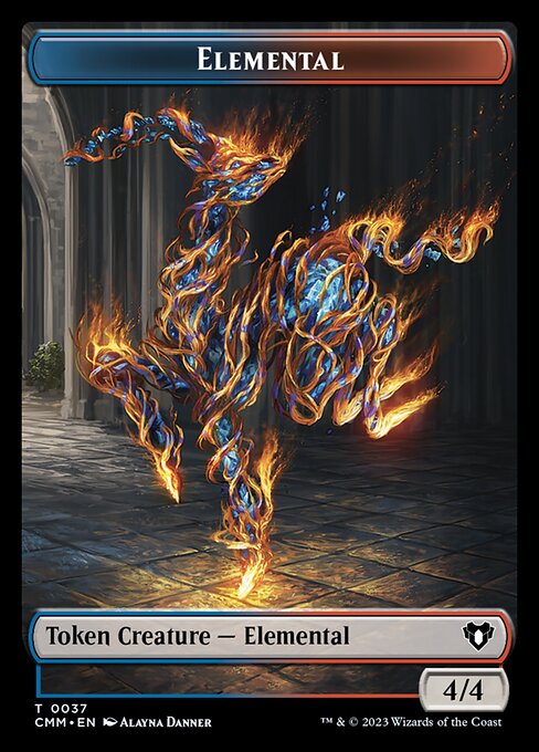 Soldier // Elemental (0037) Double-Sided Token [Commander Masters Tokens] | Jack's On Queen