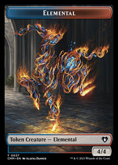 Treasure // Elemental (0037) Double-Sided Token [Commander Masters Tokens] | Jack's On Queen