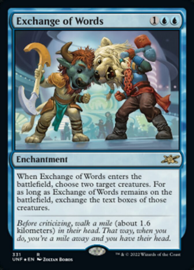 Exchange of Words (Galaxy Foil) [Unfinity] | Jack's On Queen