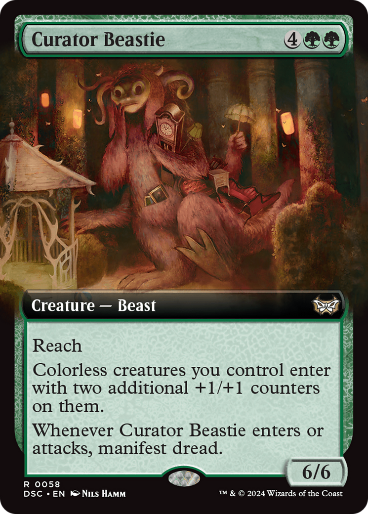 Curator Beastie (Extended Art) [Duskmourn: House of Horror Commander] | Jack's On Queen