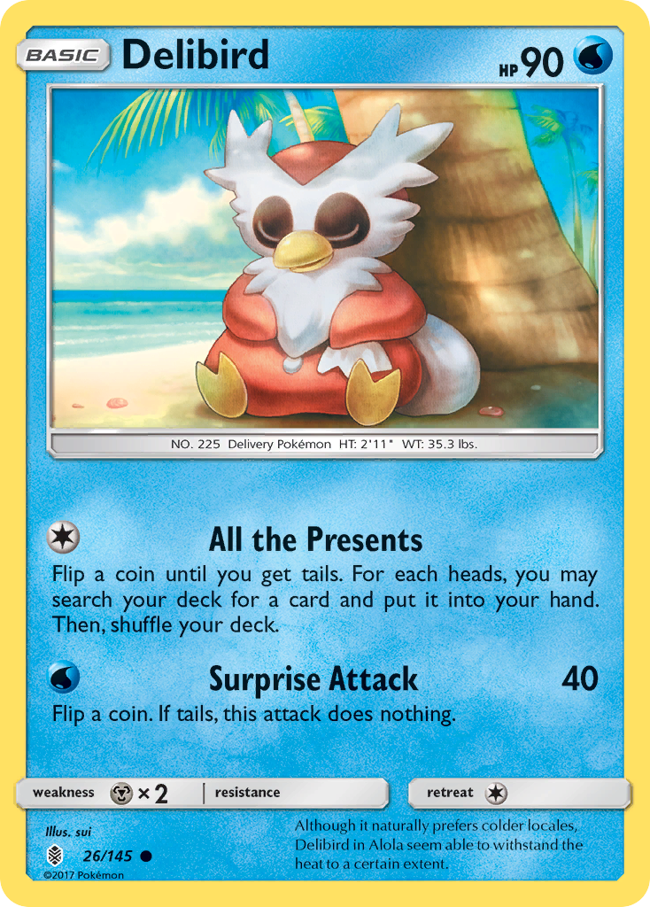 Delibird (26/145) [Sun & Moon: Guardians Rising] | Jack's On Queen