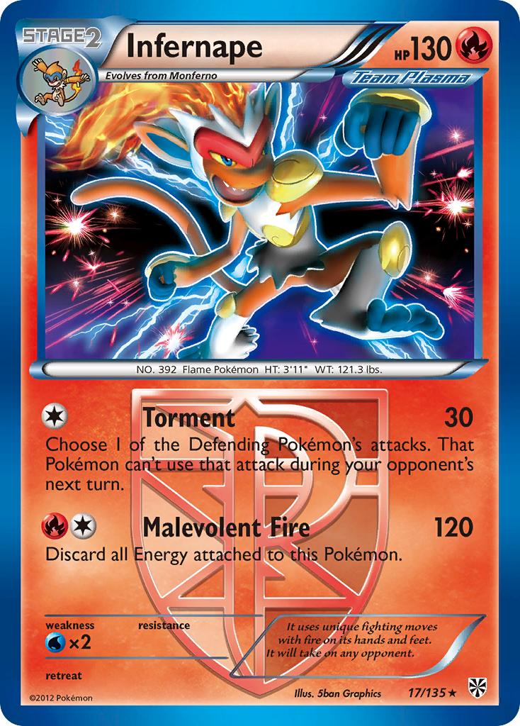 Infernape (17/135) [Black & White: Plasma Storm] | Jack's On Queen