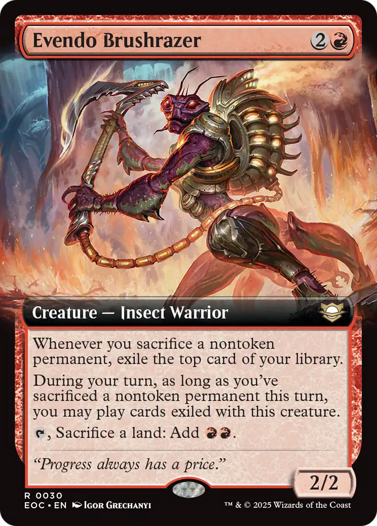 Evendo Brushrazer (Extended Art) [Edge of Eternities Commander] | Jack's On Queen