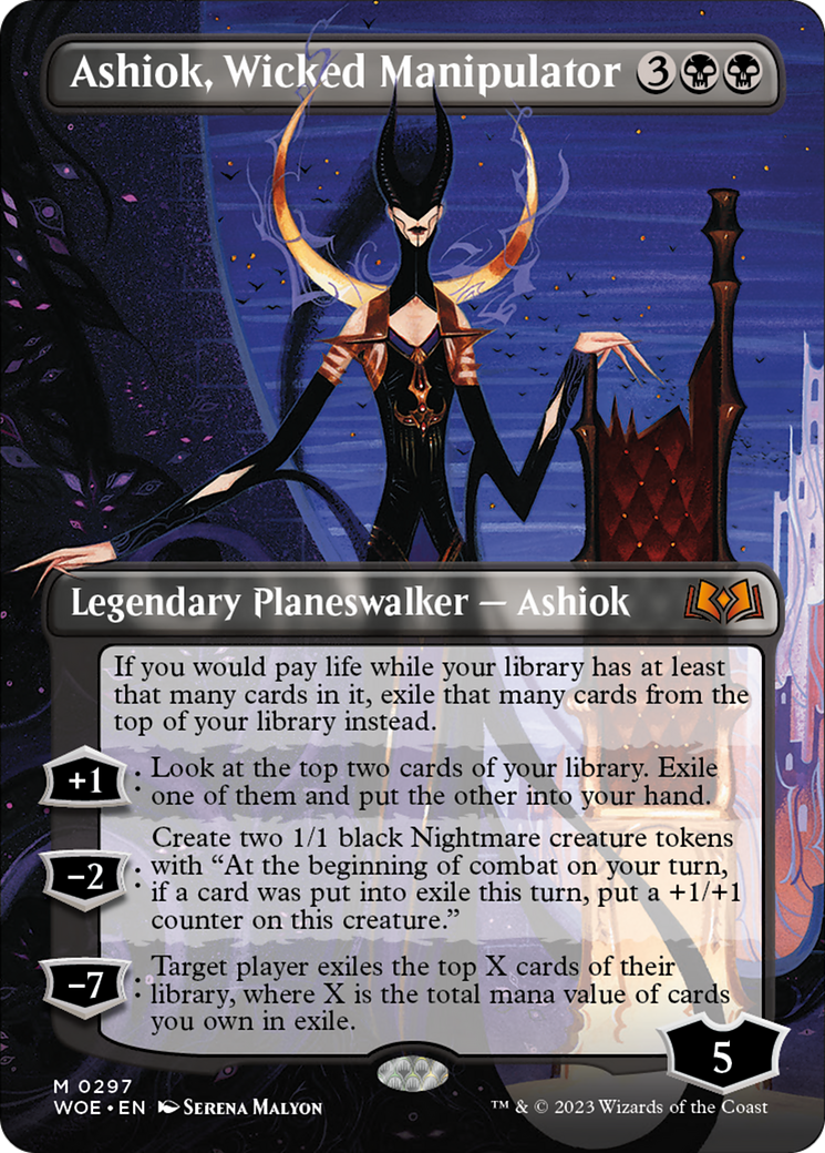 Ashiok, Wicked Manipulator (Borderless Alternate Art) [Wilds of Eldraine] | Jack's On Queen