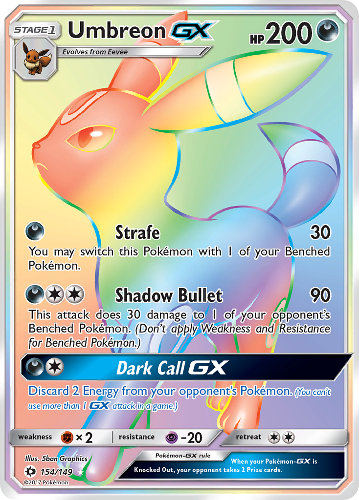 Umbreon GX (154/149) [Sun & Moon: Base Set] | Jack's On Queen