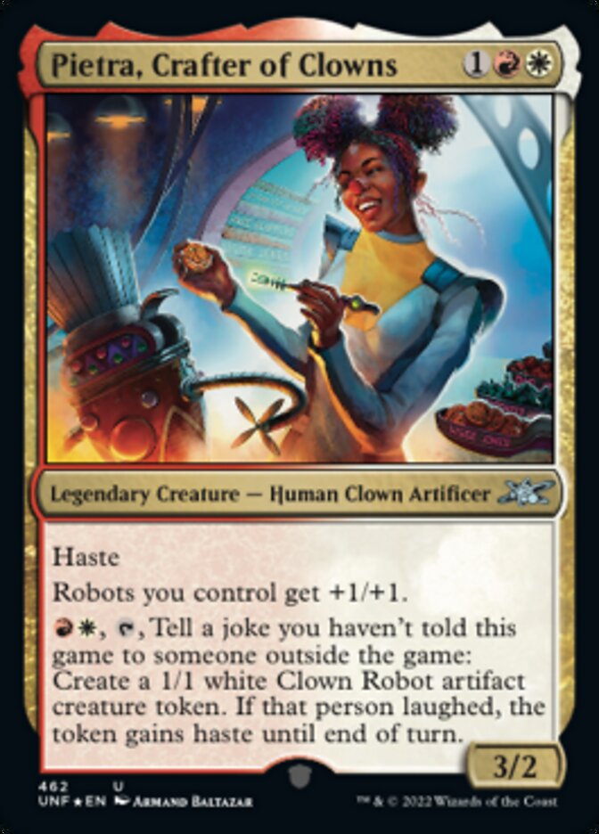 Pietra, Crafter of Clowns (Galaxy Foil) [Unfinity] | Jack's On Queen