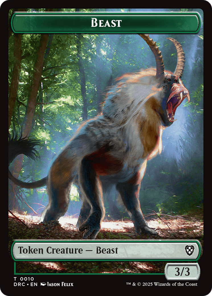 Beast (0010) // Beast (0011) Double-Sided Token [Aetherdrift Commander] | Jack's On Queen