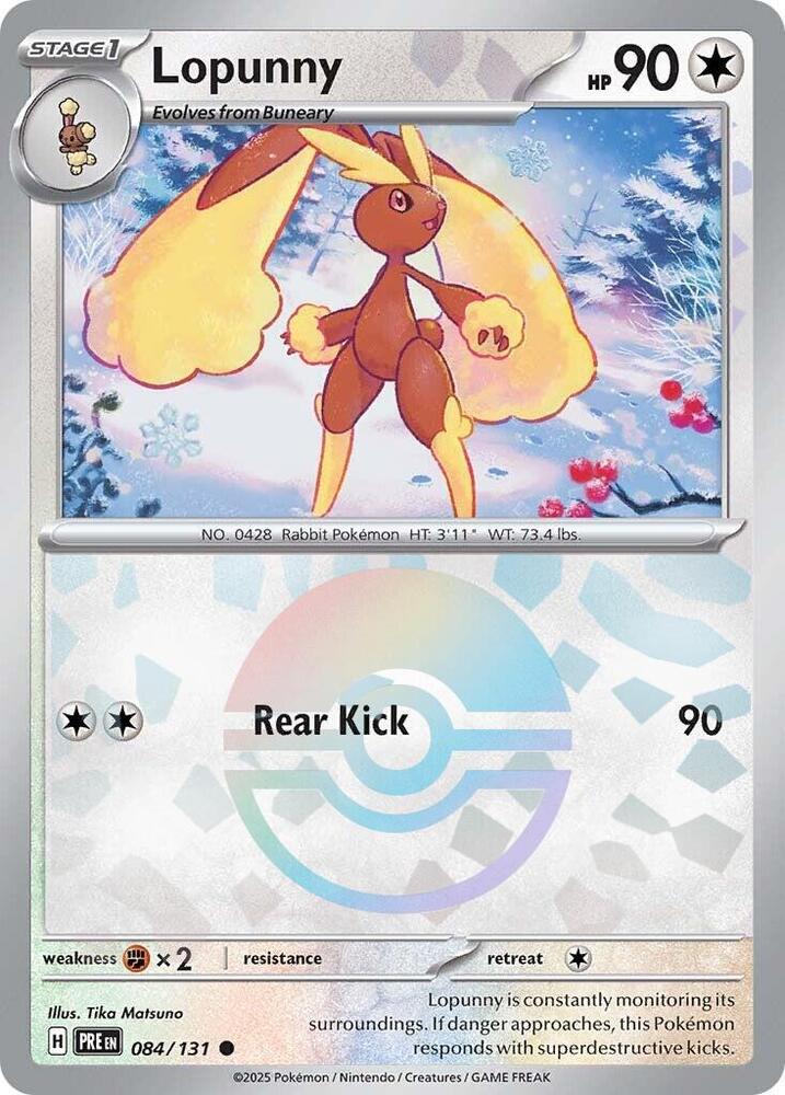 Lopunny (084/131) (Poke Ball Pattern) [Scarlet & Violet: Prismatic Evolutions] | Jack's On Queen