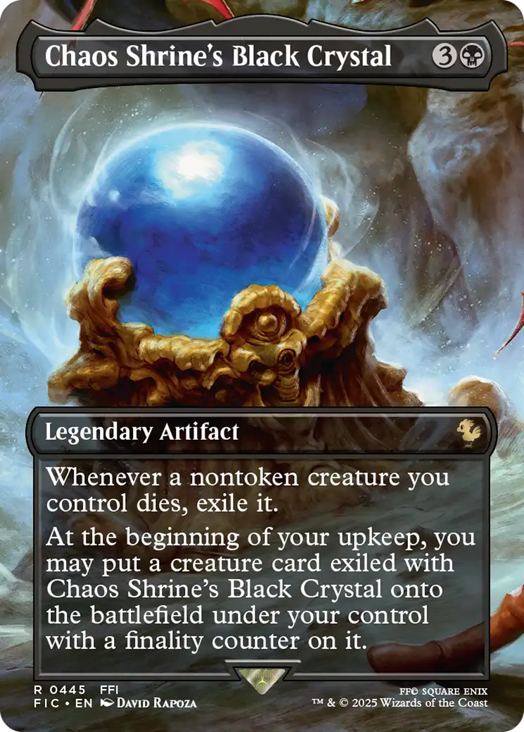 Chaos Shrine's Black Crystal (Borderless) [FINAL FANTASY Commander] | Jack's On Queen