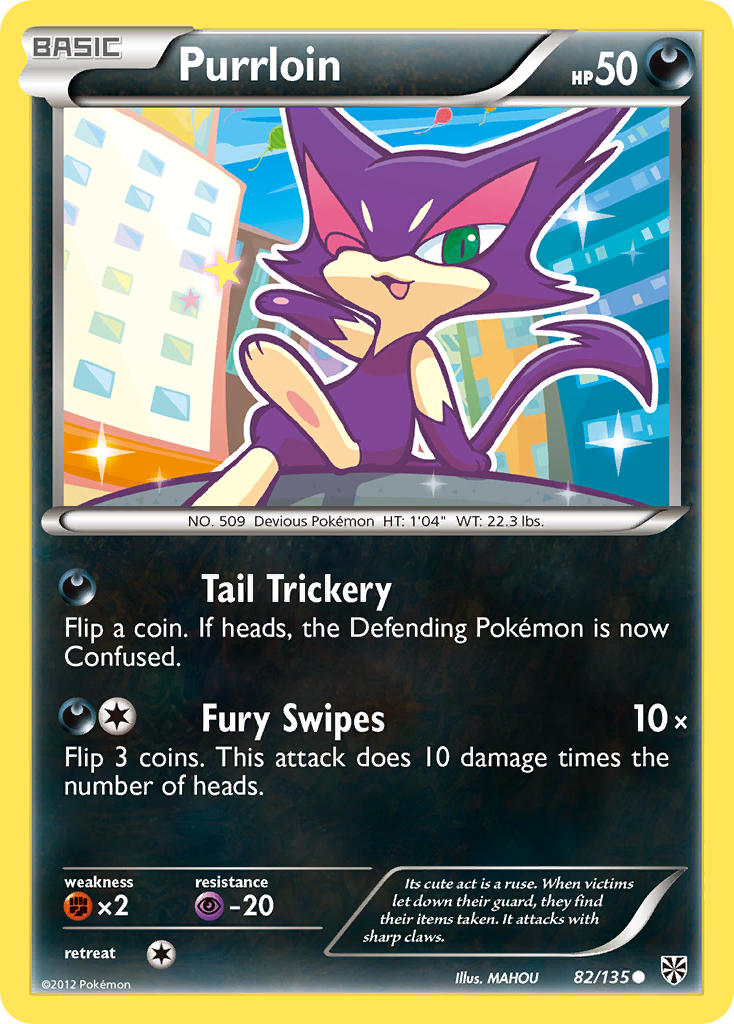 Purrloin (82/135) [Black & White: Plasma Storm] | Jack's On Queen