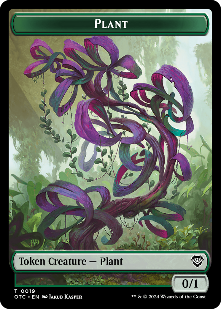 Plant Warrior // Plant Double-Sided Token [Outlaws of Thunder Junction Commander Tokens] | Jack's On Queen