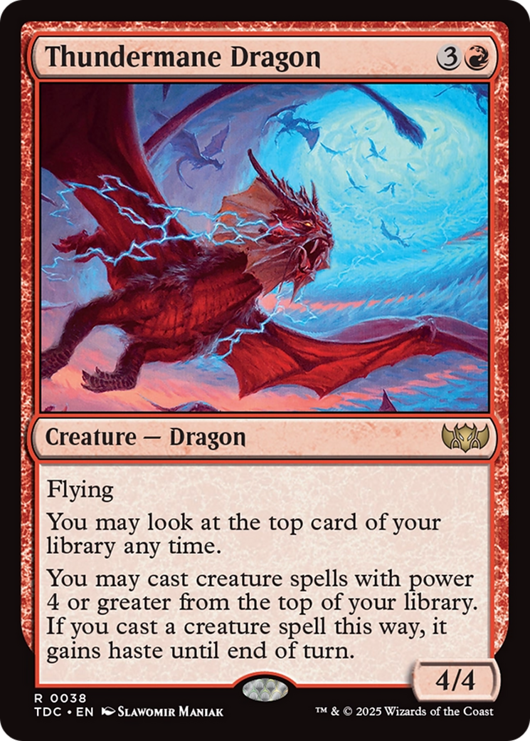 Thundermane Dragon [Tarkir: Dragonstorm Commander] | Jack's On Queen