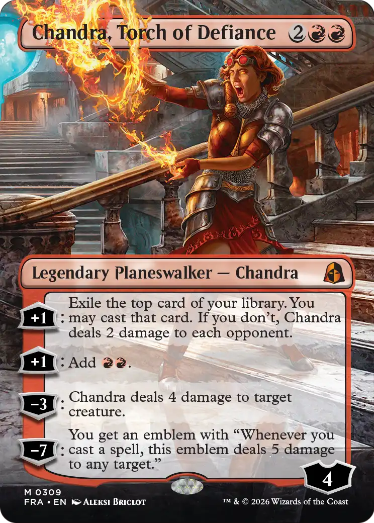 Chandra, Torch of Defiance (Borderless) [Reality Fracture] | Jack's On Queen