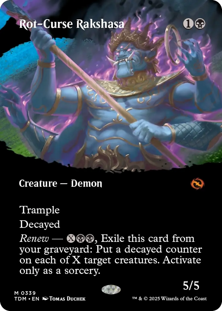 Rot-Curse Rakshasa (Borderless) [Tarkir: Dragonstorm] | Jack's On Queen