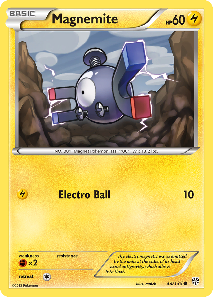 Magnemite (43/135) [Black & White: Plasma Storm] | Jack's On Queen