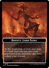 Bounty: Lord Fajjal // Bounty Rules Double-Sided Token [Outlaws of Thunder Junction Commander Tokens] | Jack's On Queen