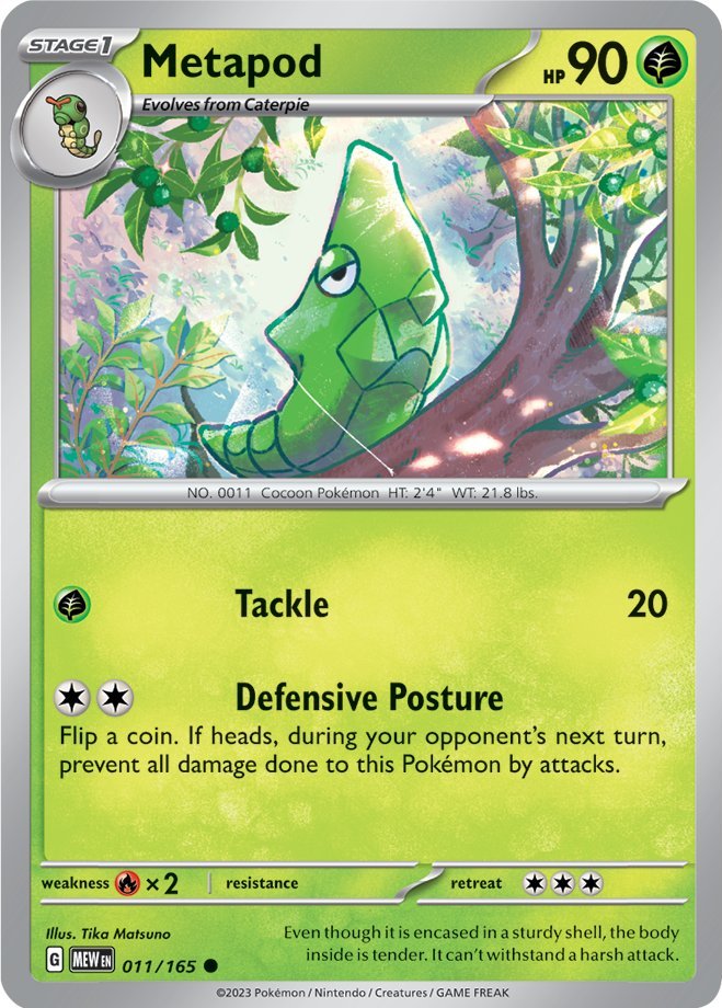 Metapod (011/165) [Scarlet & Violet: 151] | Jack's On Queen