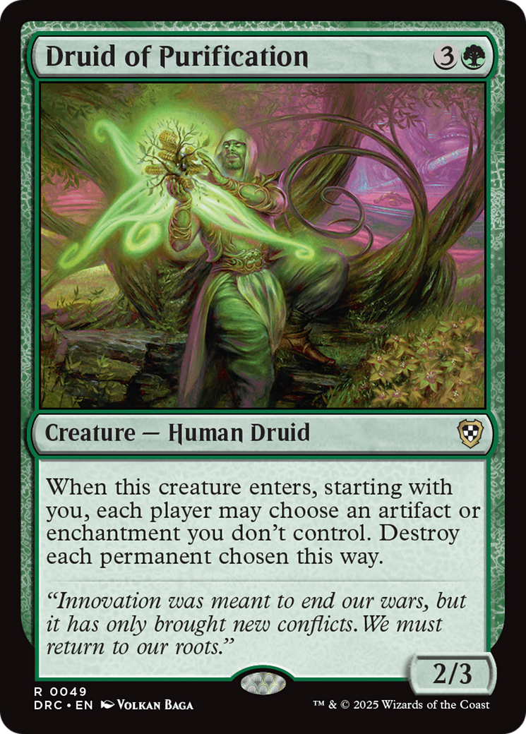 Druid of Purification [Aetherdrift Commander] | Jack's On Queen