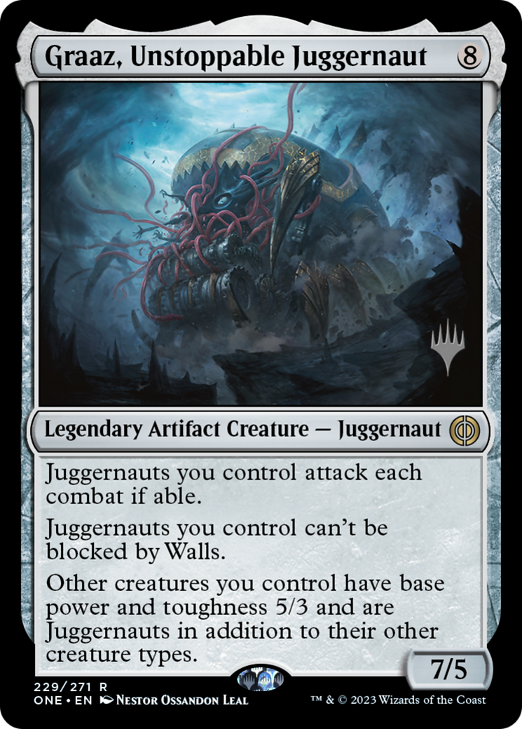 Graaz, Unstoppable Juggernaut (Promo Pack) [Phyrexia: All Will Be One Promos] | Jack's On Queen