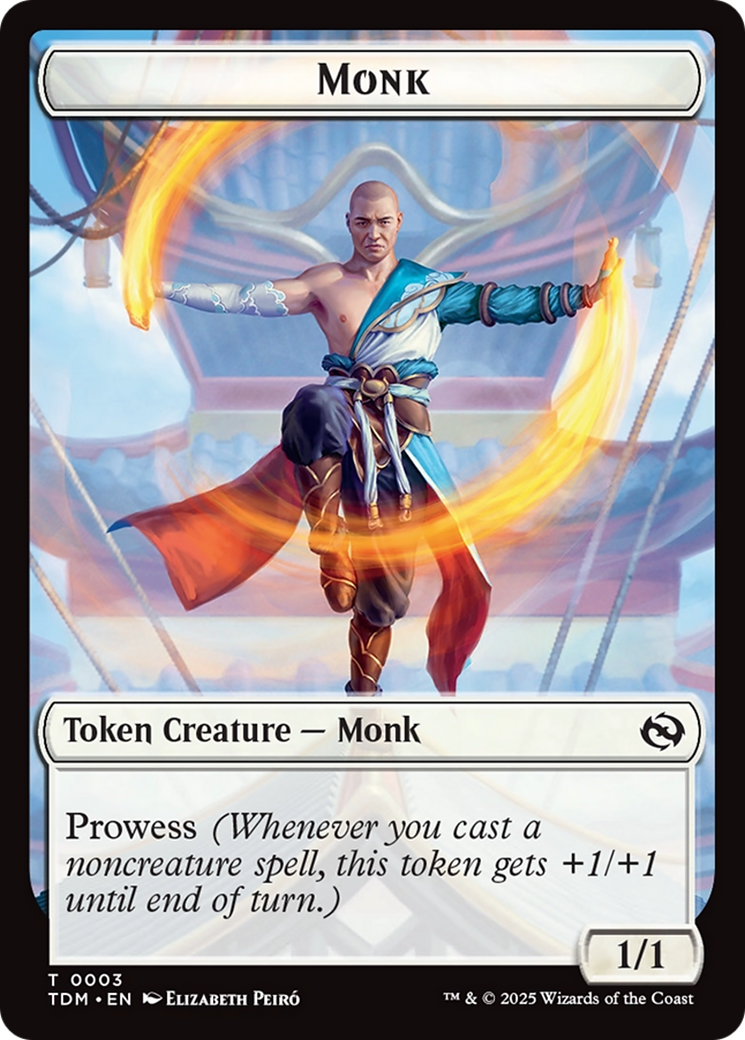 Dragon Illusion // Monk Double-Sided Token [Tarkir: Dragonstorm Commander Tokens] | Jack's On Queen