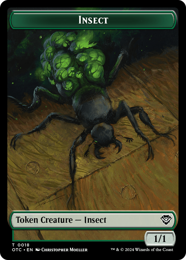 Insect // Elemental (0017) Double-Sided Token [Outlaws of Thunder Junction Commander Tokens] | Jack's On Queen