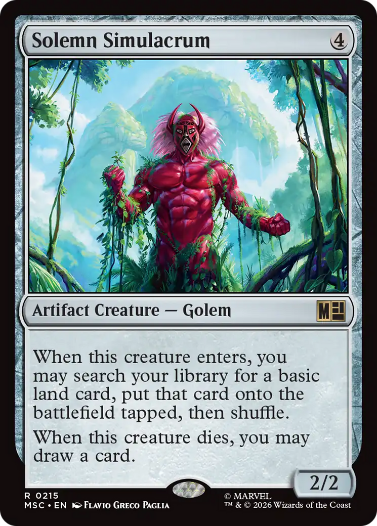 Solemn Simulacrum (Surge Foil) [Marvel Super Heroes Commander] | Jack's On Queen