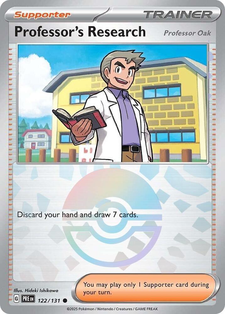 Professor's Research (122/131) [Professor Oak] (Poke Ball Pattern) [Scarlet & Violet: Prismatic Evolutions] | Jack's On Queen