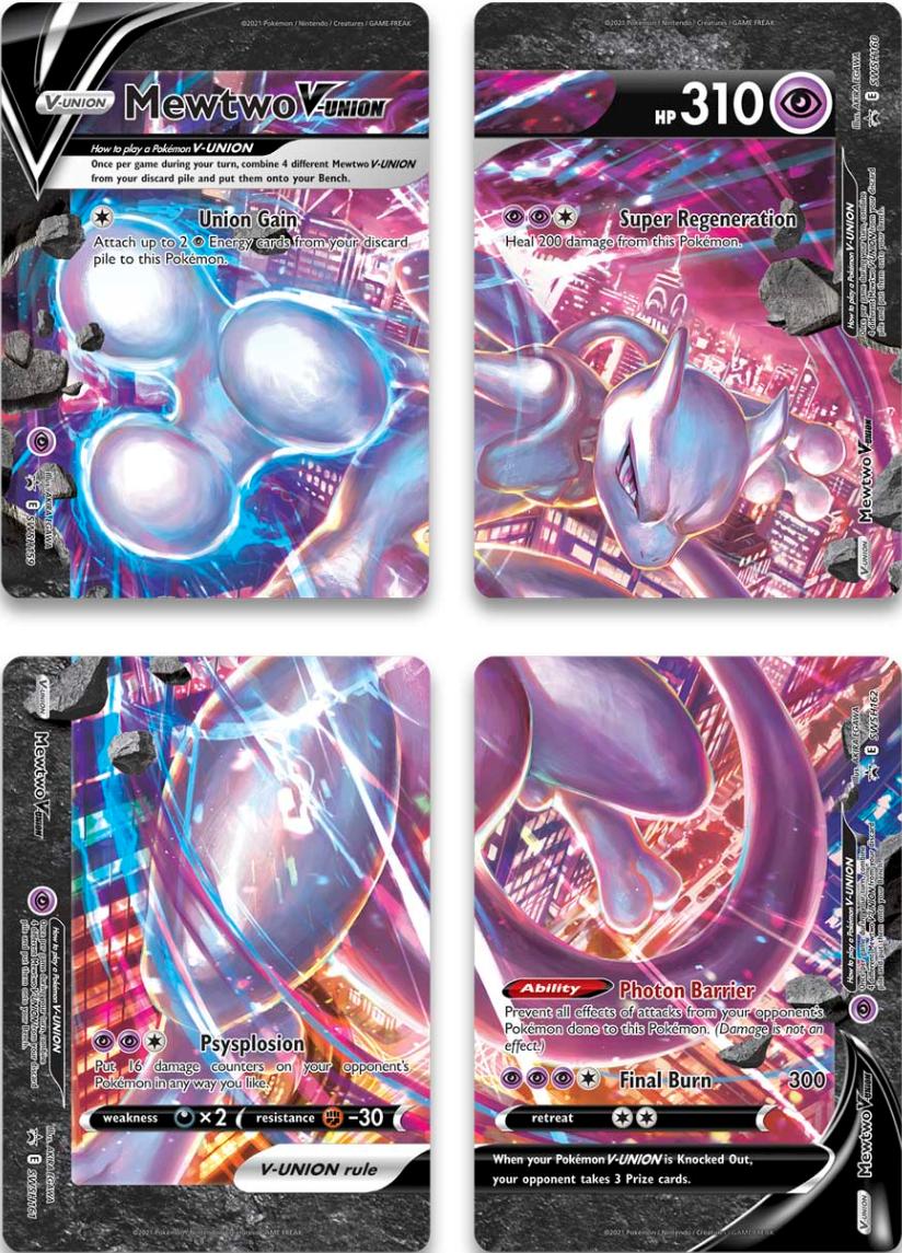 Mewtwo V-Union (Set of 4) [Sword & Shield: Black Star Promos] | Jack's On Queen