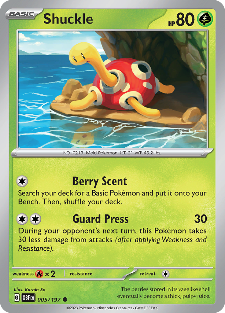 Shuckle (005/197) [Scarlet & Violet: Obsidian Flames] | Jack's On Queen