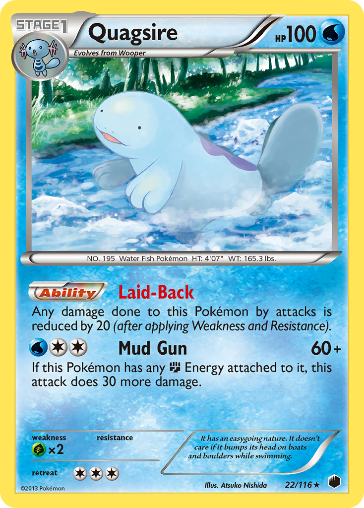 Quagsire (22/116) [Black & White: Plasma Freeze] | Jack's On Queen