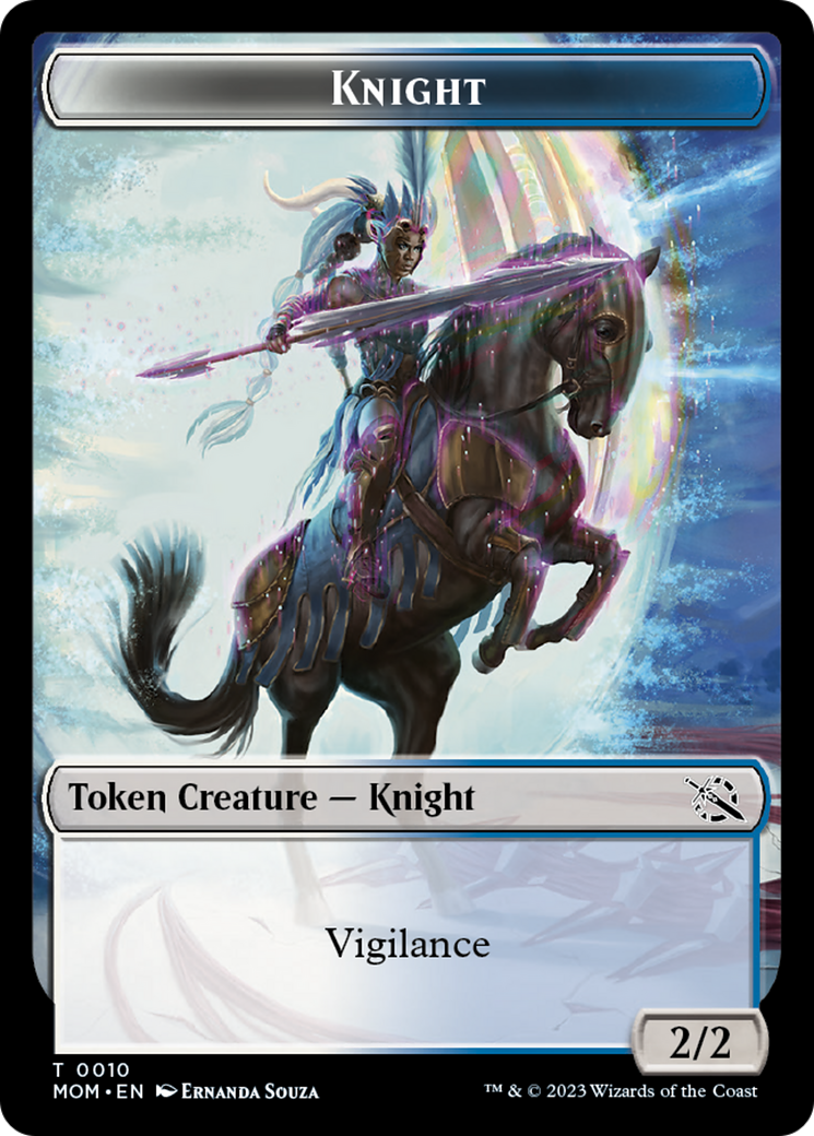 Treasure (20) // Knight Double-Sided Token [March of the Machine Tokens] | Jack's On Queen