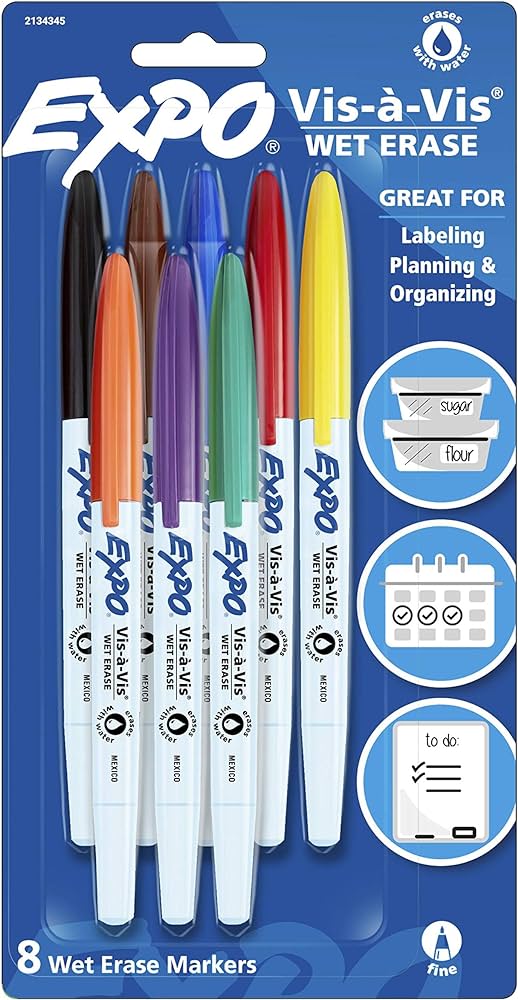 Set of 4 Wet Erase Markers | Jack's On Queen