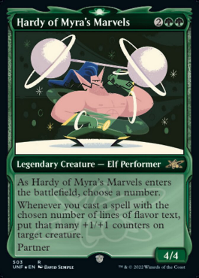 Hardy of Myra's Marvels (Showcase) (Galaxy Foil) [Unfinity] | Jack's On Queen