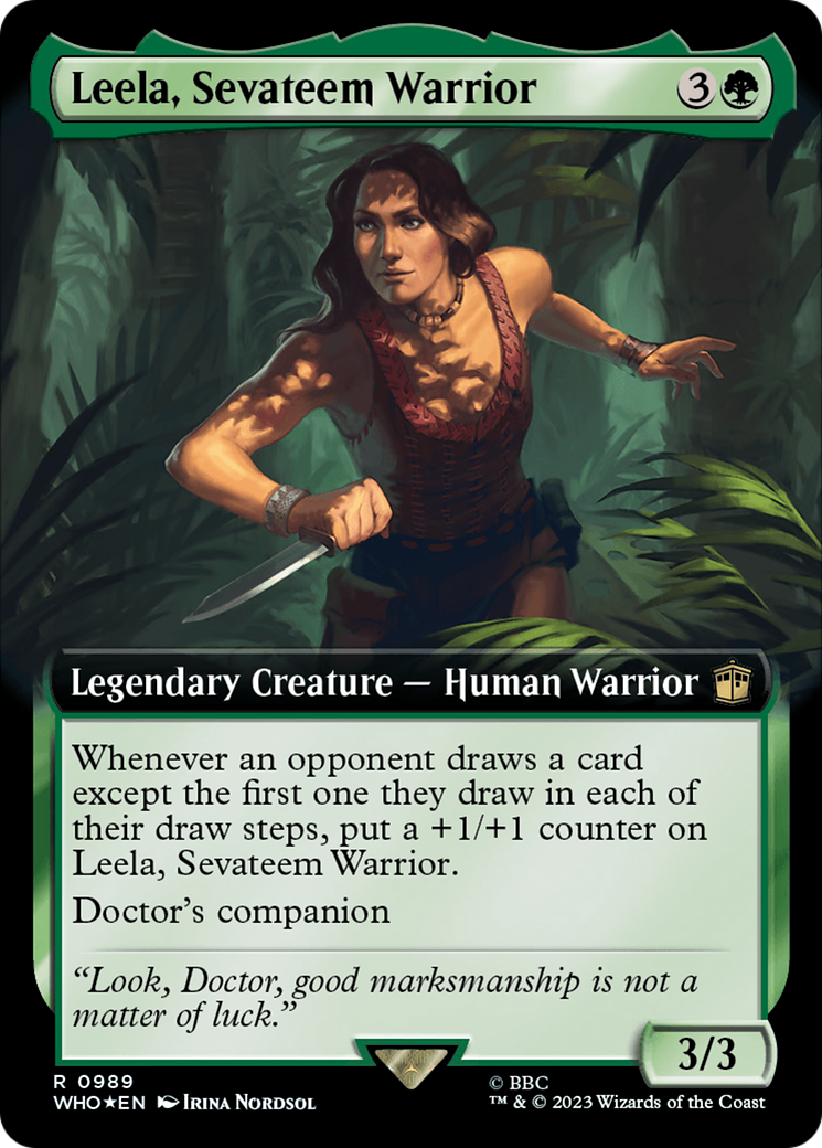 Leela, Sevateem Warrior (Extended Art) (Surge Foil) [Doctor Who] | Jack's On Queen