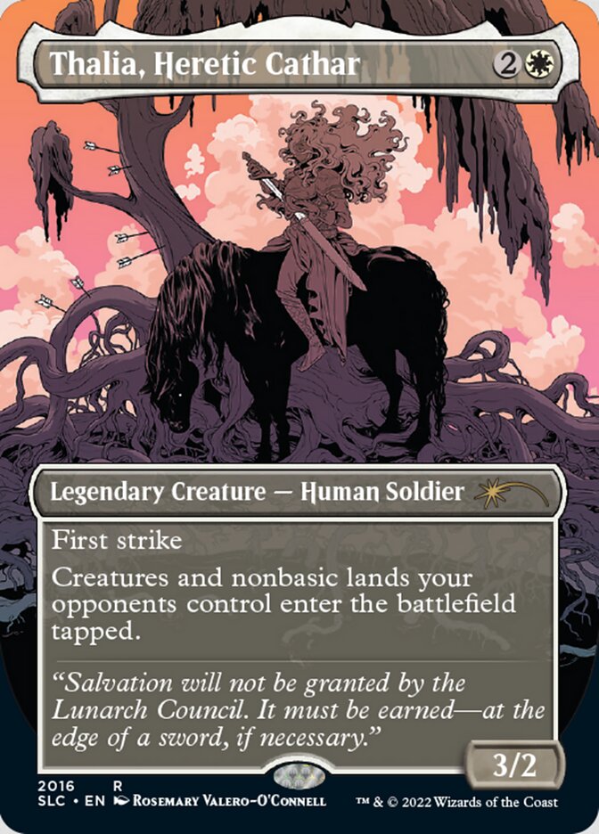 Thalia, Heretic Cathar (Borderless) [Secret Lair Countdown Kit] | Jack's On Queen