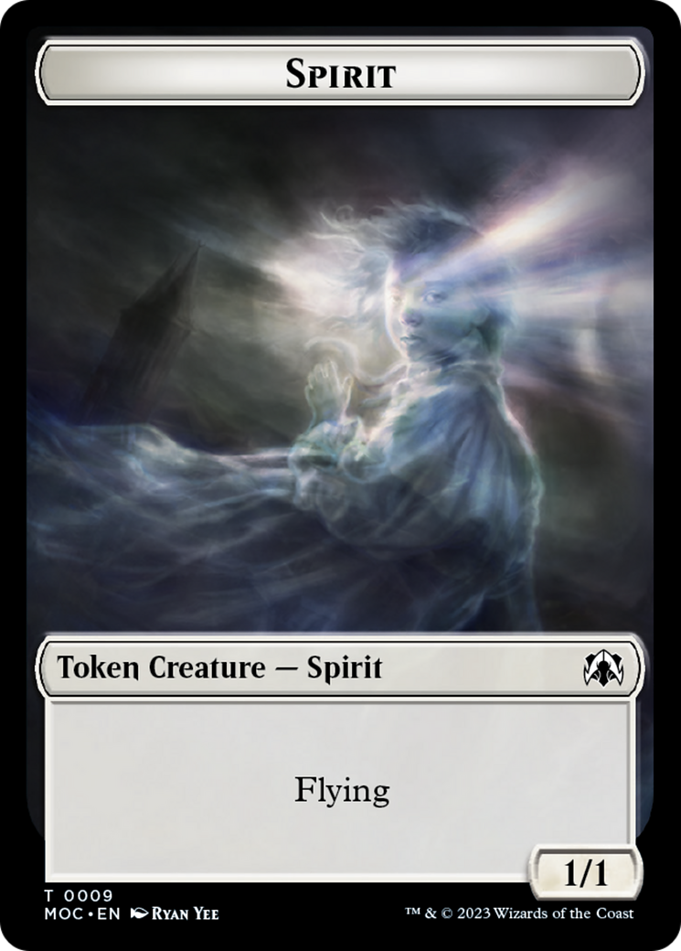 Spirt (9) // Treasure Double-Sided Token [March of the Machine Commander Tokens] | Jack's On Queen