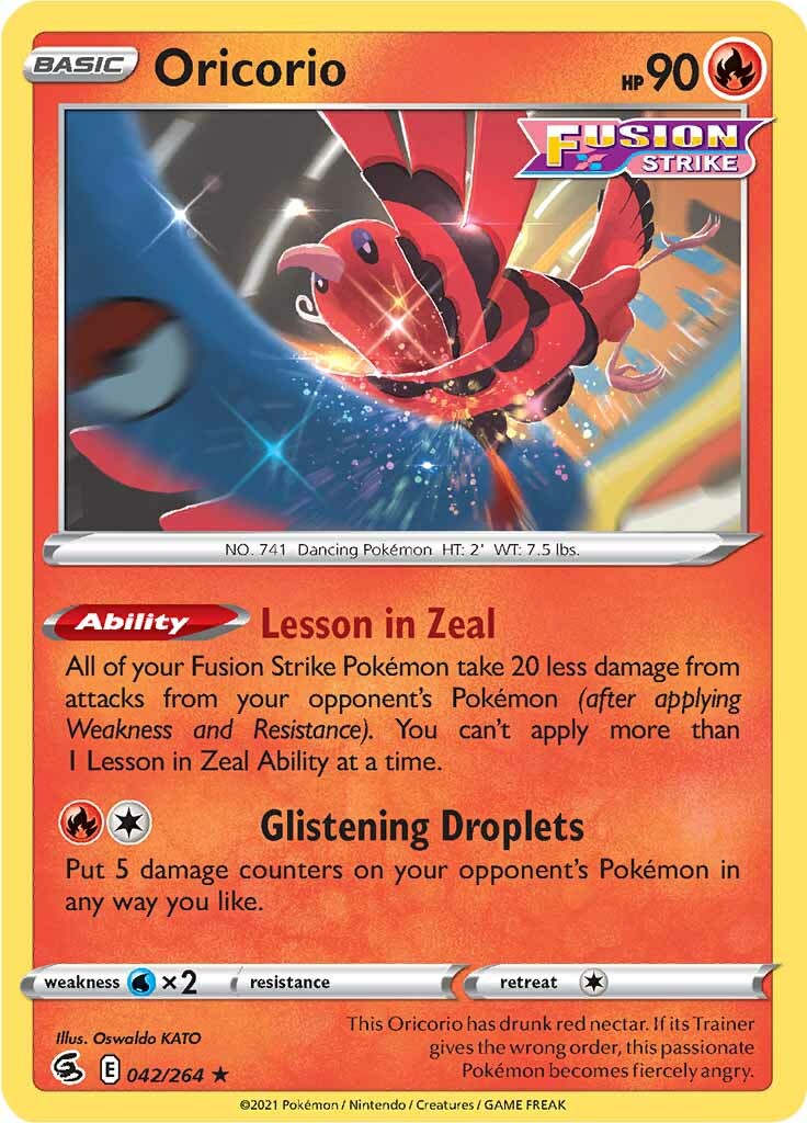 Oricorio (042/264) [Sword & Shield: Fusion Strike] | Jack's On Queen