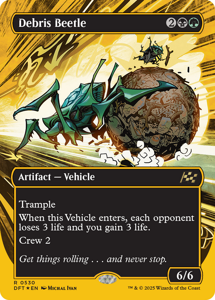 Debris Beetle (Borderless) (First-Place Foil) [Aetherdrift] | Jack's On Queen