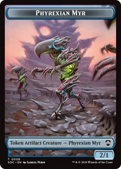 Elemental (0021) // Phyrexian Myr Double-Sided Token [Secrets of Strixhaven Commander Tokens] | Jack's On Queen